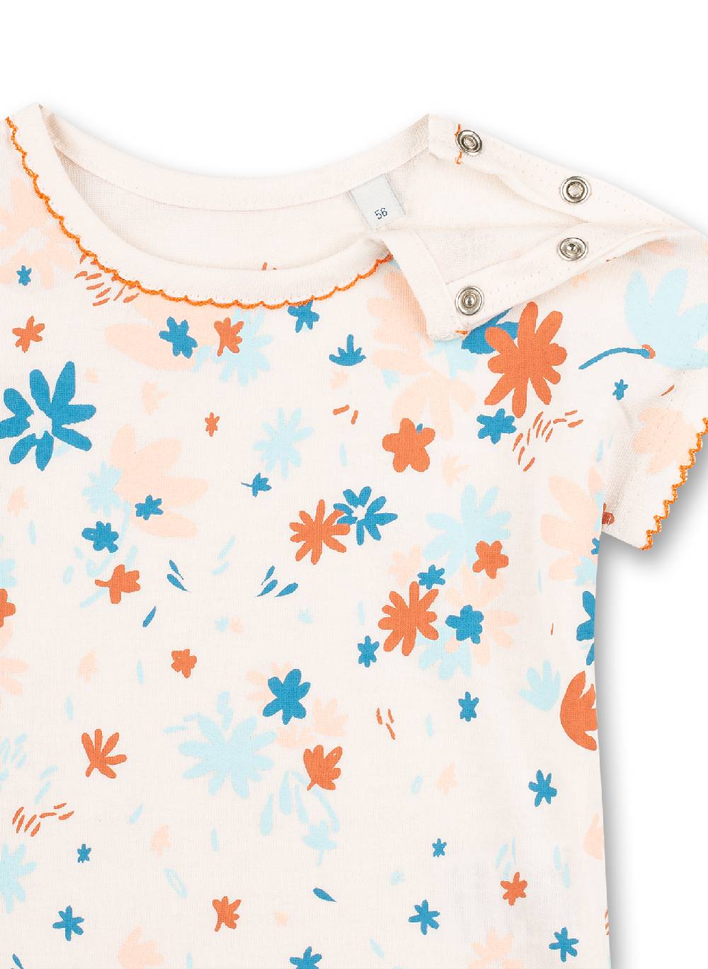 Sanetta Mädchen T-Shirt Weiß Blumen-Allover Kangaroo Fabrikverkauf