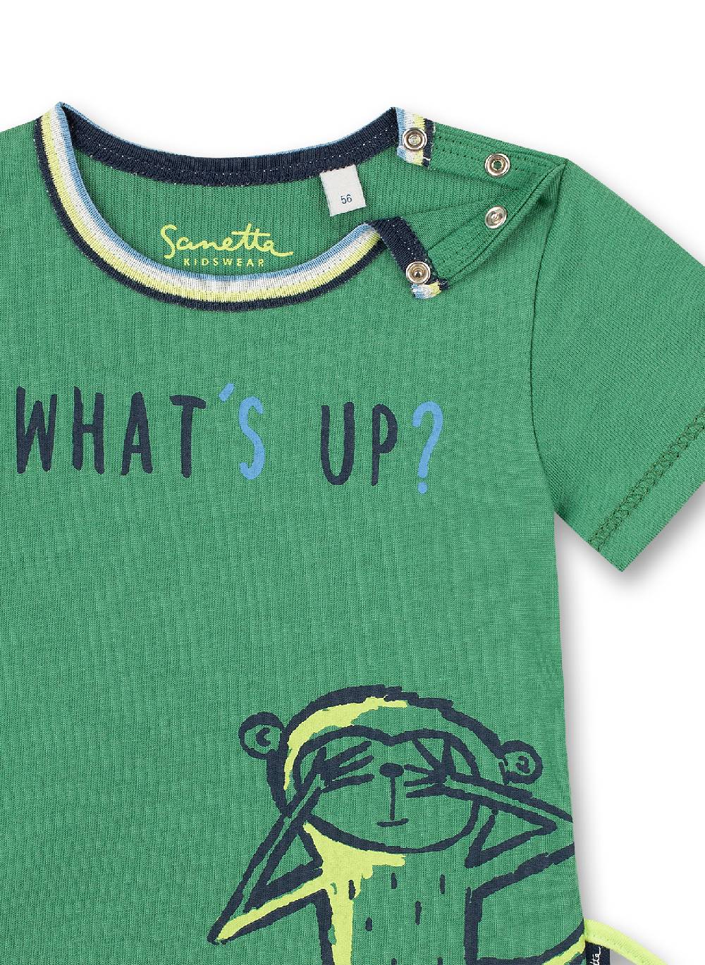 Sanetta Jungen T-Shirt Grün Monkey Funky Fabrikpreis