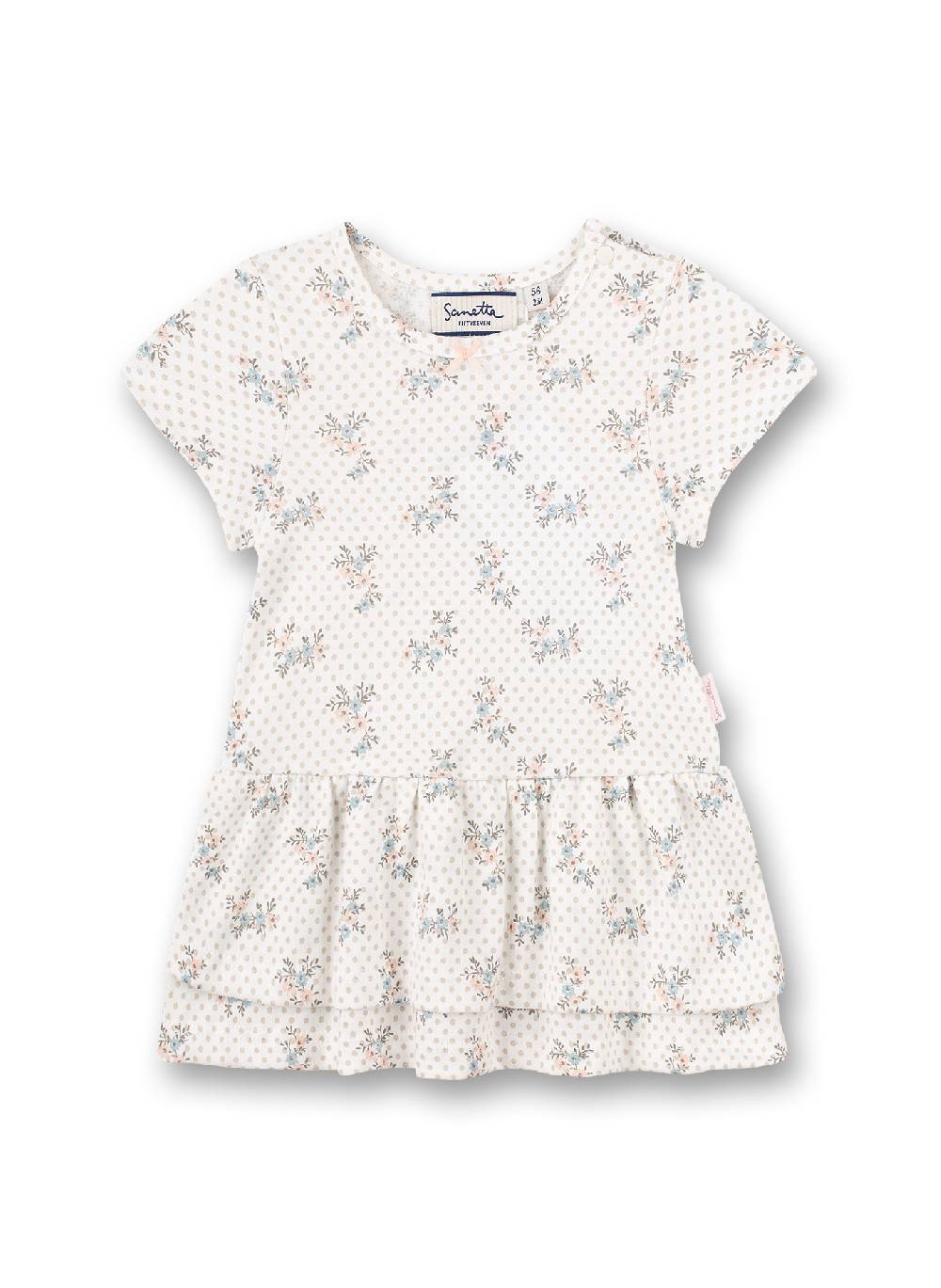Sanetta Mädchen-Kleid Off-White Dots-Allover Fluffy Duckling Online Shopping