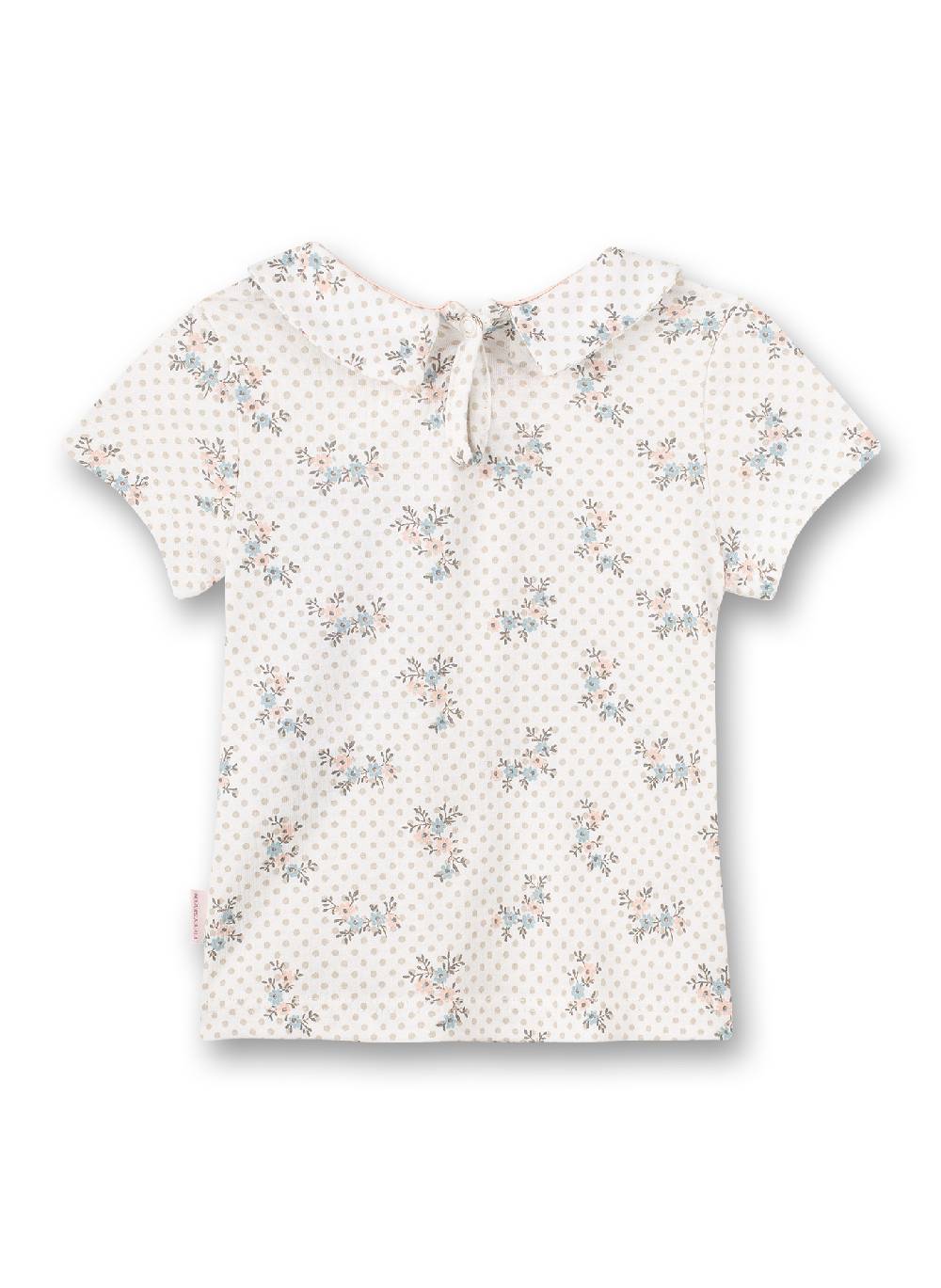 Sanetta Mädchen T-Shirt Off-White Dots-Allover Fluffy Duckling Preisnachlass