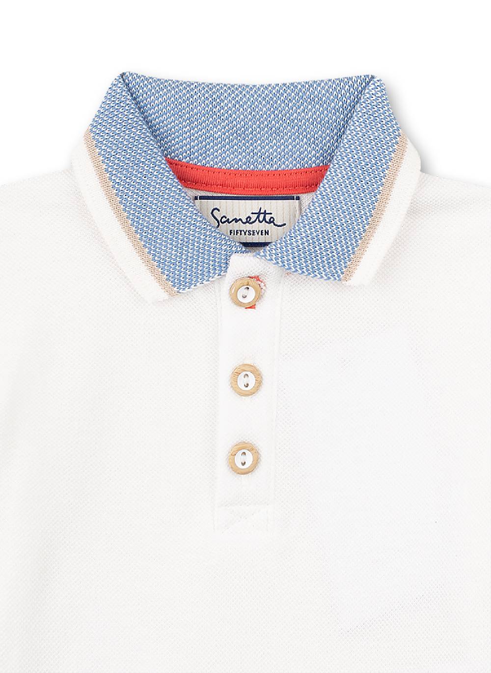 Sanetta Jungen-Poloshirt Off-White Little Lobster Black Friday