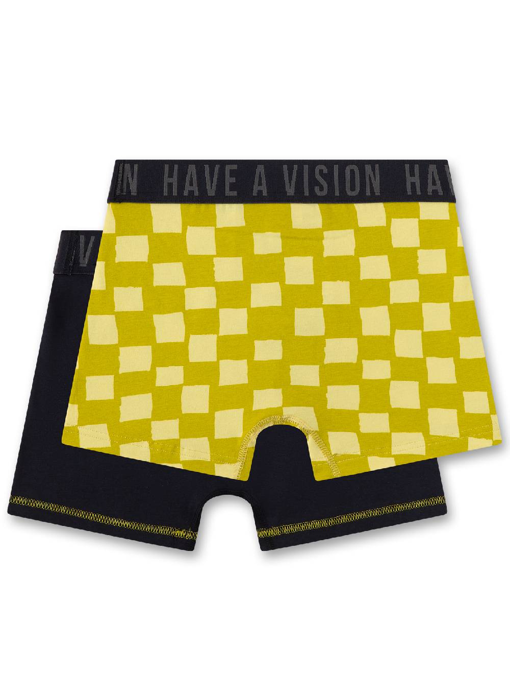 Sanetta Jungen-Hipshorts (Doppelpack) Schwarz & Gelb Im Verkauf
