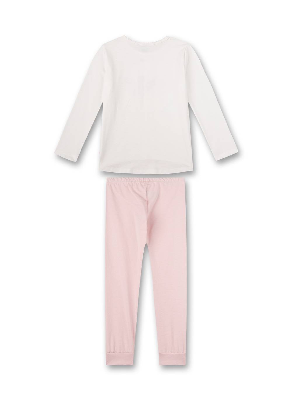 Sanetta Mädchen-Schlafanzug lang Off-White Sonderangebot