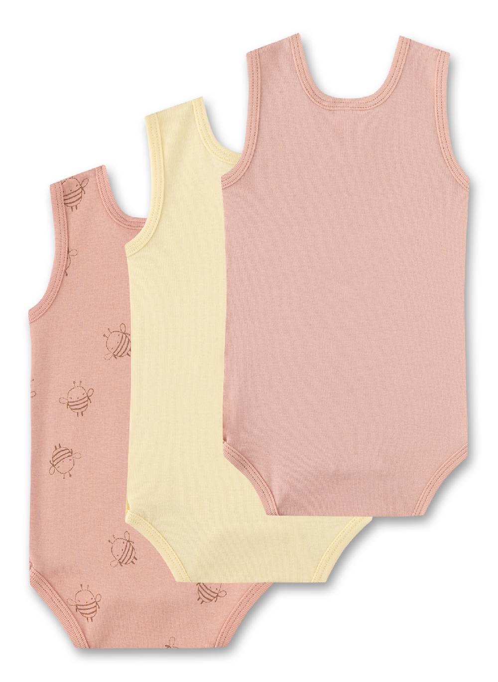 Sanetta Body ärmellos (Dreierpack) Rosa Online Outlet