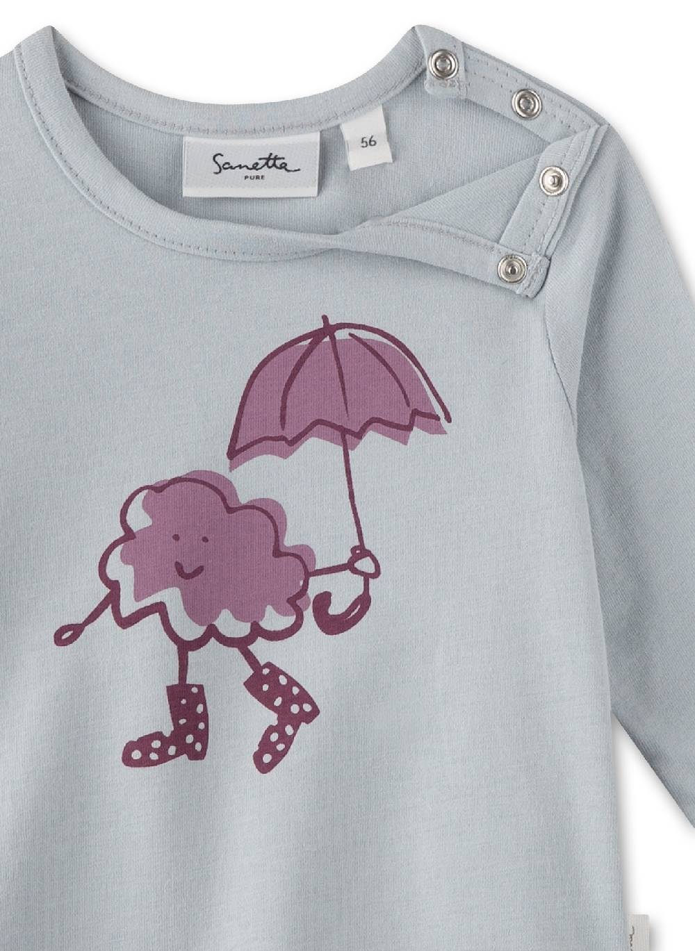 Sanetta Mädchen-Langarmshirt Blau 50% Rabatt mit kostenlosem Versand