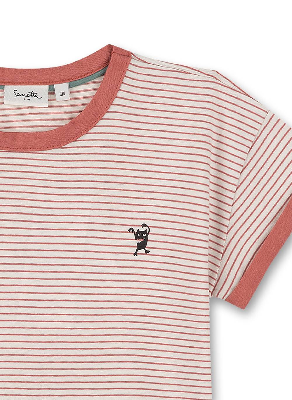 Sanetta Unisex T-Shirt Rot Ringel im Angebot