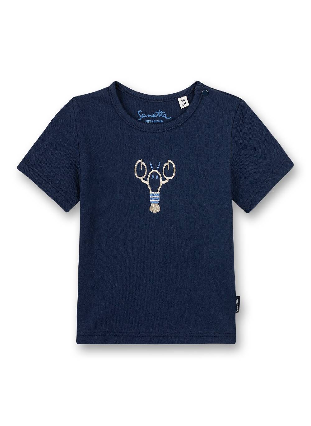 Sanetta Jungen T-Shirt Dunkelblau Little Lobster Blitzverkäufe