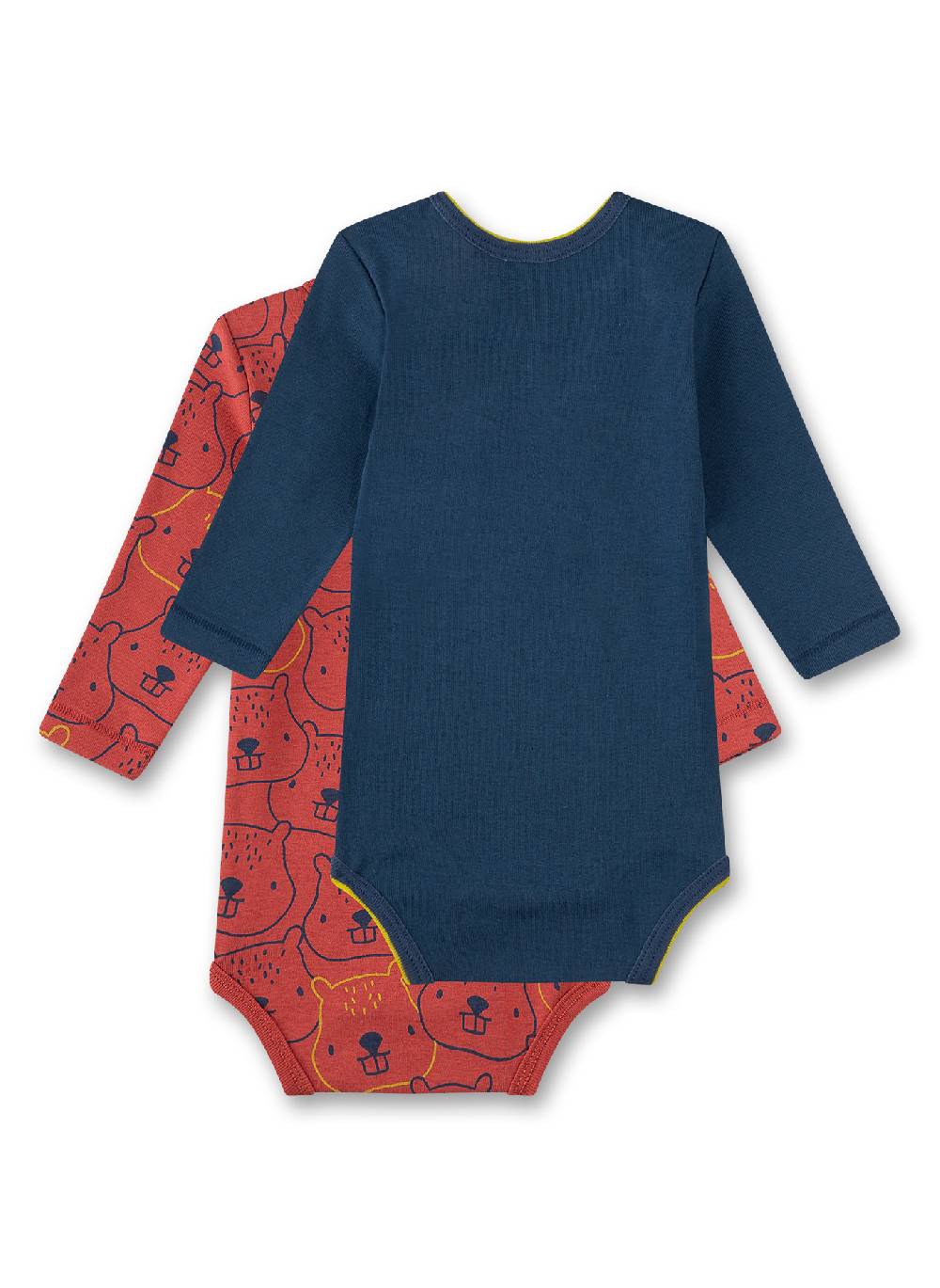 Sanetta Baby-Body langarm (Doppelpack) Dunkelblau und Rot mit Biber JETZT KAUFEN