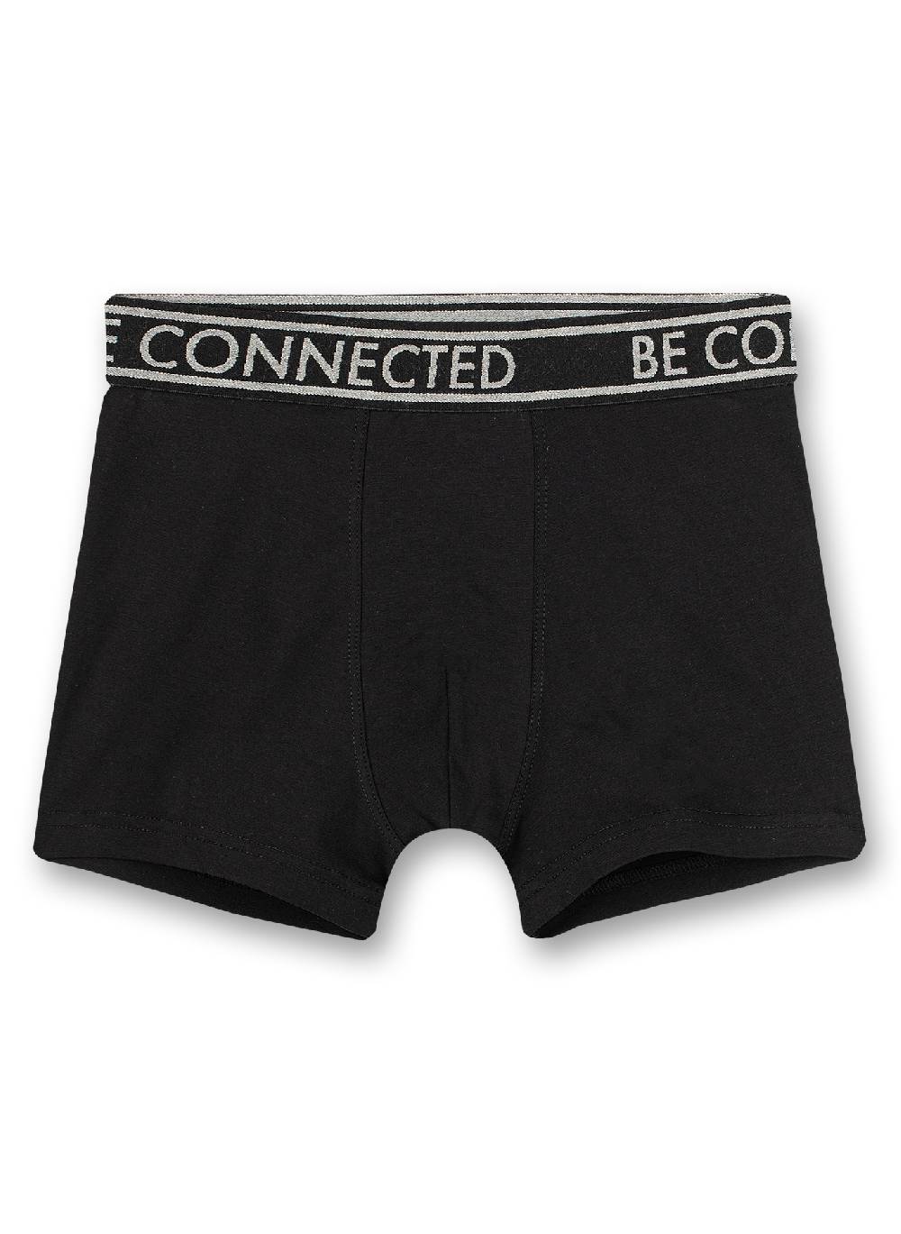 Sanetta Jungen-Shorts (Doppelpack) Graumelange Ringel und Schwarz Fabrikverkauf