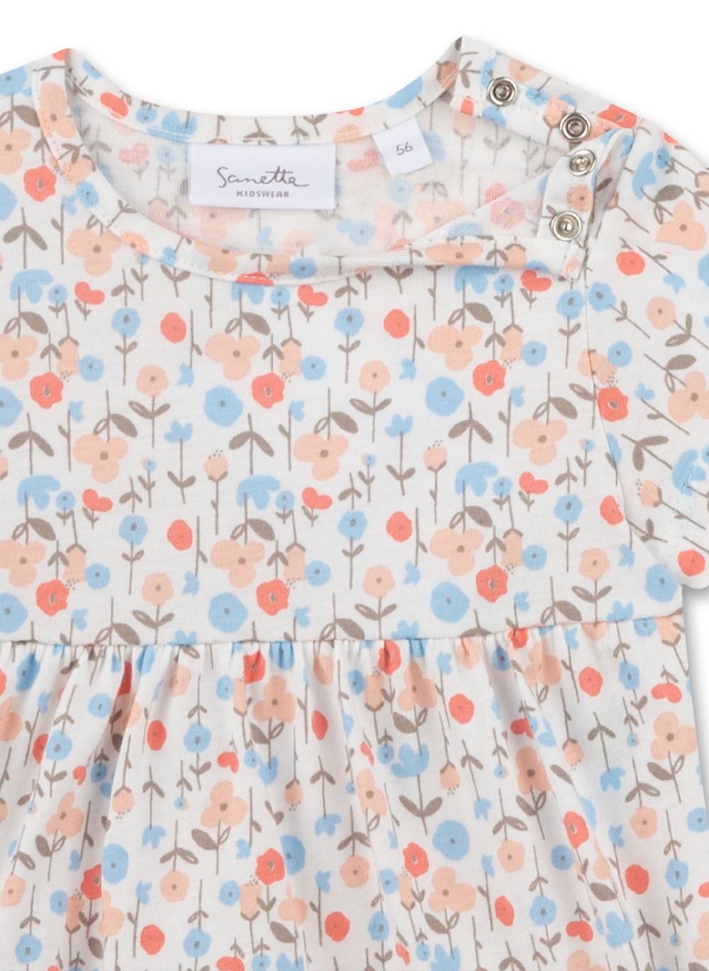 Sanetta Mädchen-Kleid Off-White Räumungsverkauf