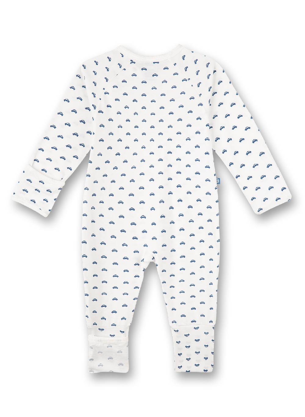 Sanetta Jungen-Overall Weiß Auto-Allover Neueste Stile