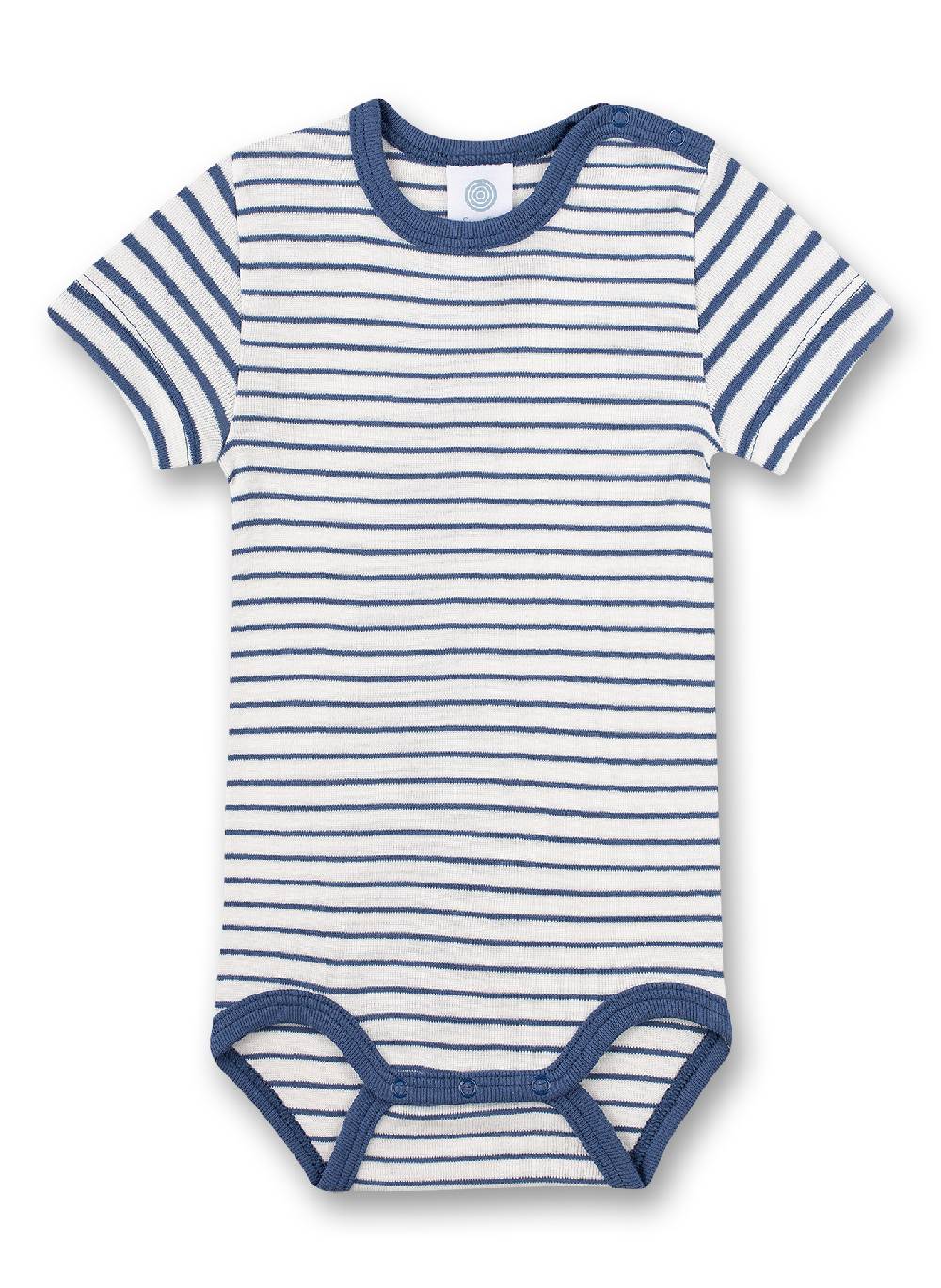 Sanetta Body halbarm (Doppelpack) Weiß und Blau Ringel Bis zu 50% Rabatt