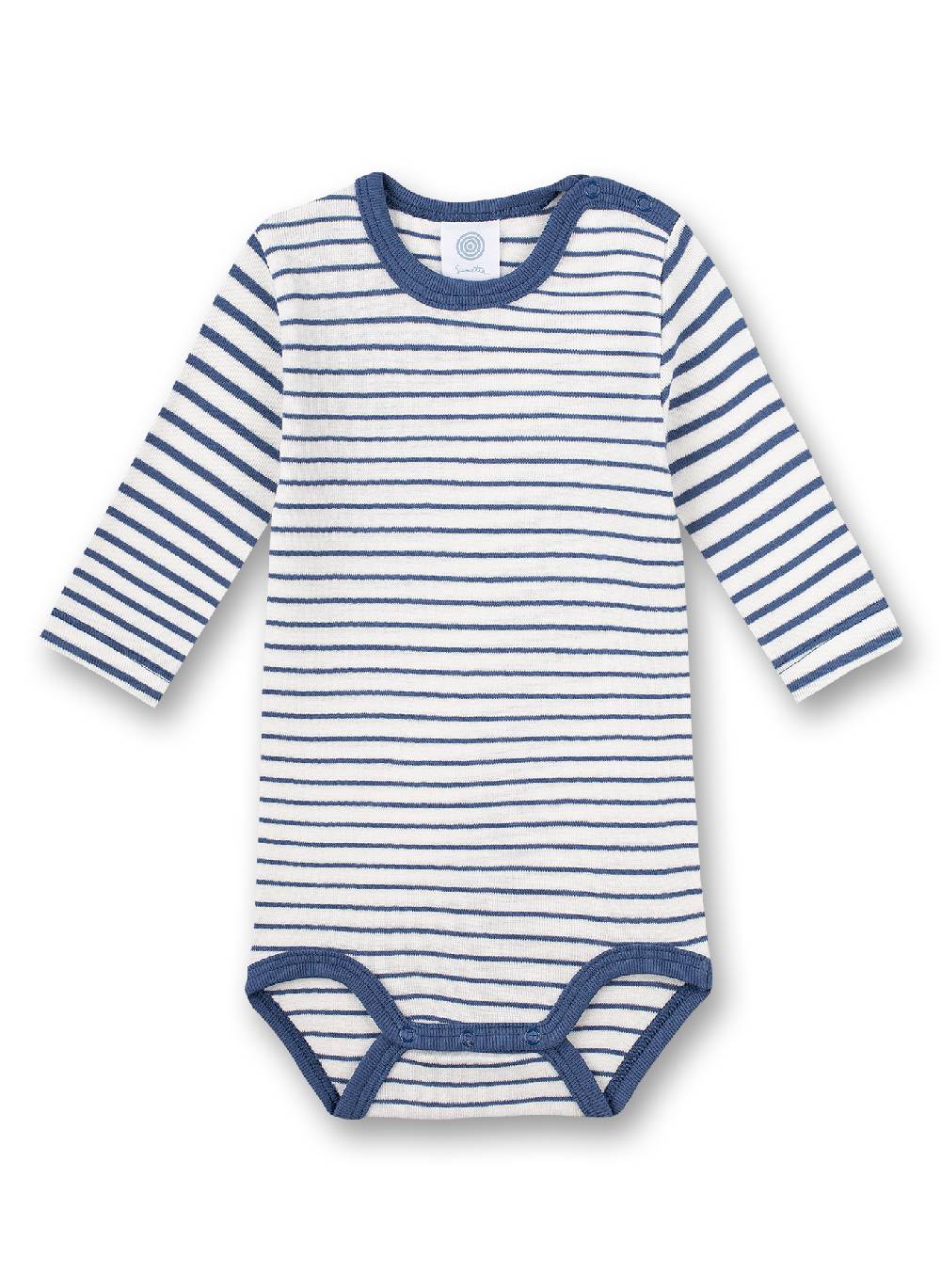 Sanetta Body langarm Blau Ringel Sonderangebot der Fabrik