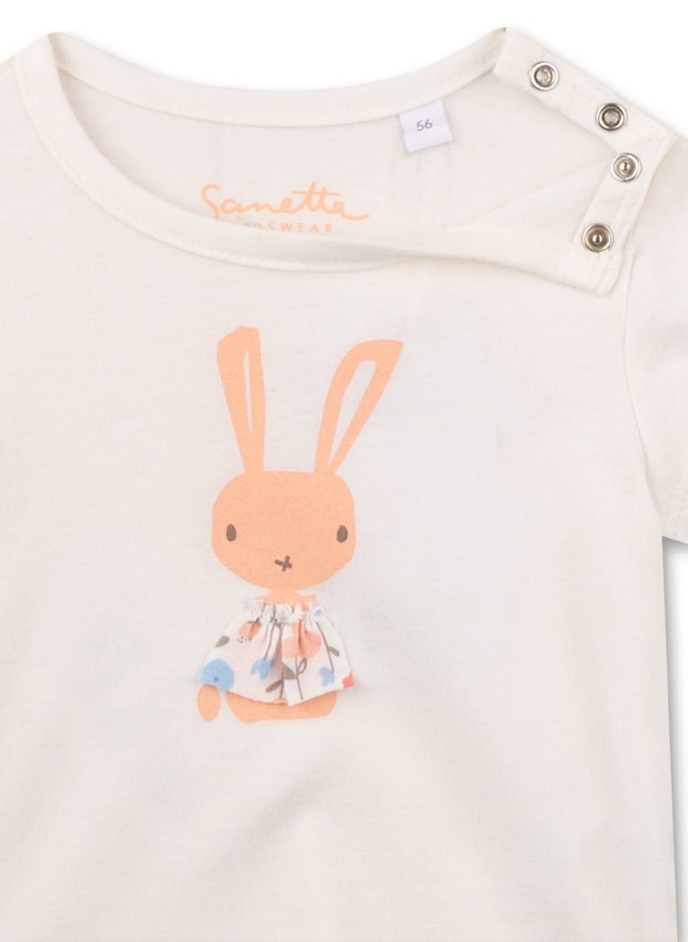 Sanetta Mädchen T-Shirt Off-White 2025