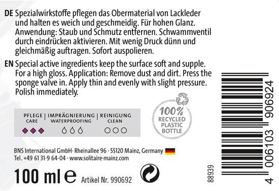 Schuhwerk Schwangau Solitaire Lack Lederöl Saisonschlussverkauf