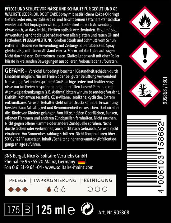 Schuhwerk Schwangau Solitaire Oil Boot Care Spray Black Friday
