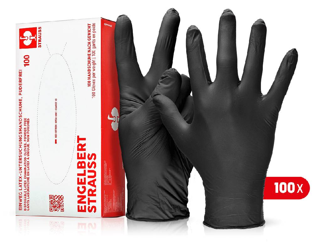 Strauss Einweg Latex-Untersuchungshandschuhe, puderfrei Black Friday