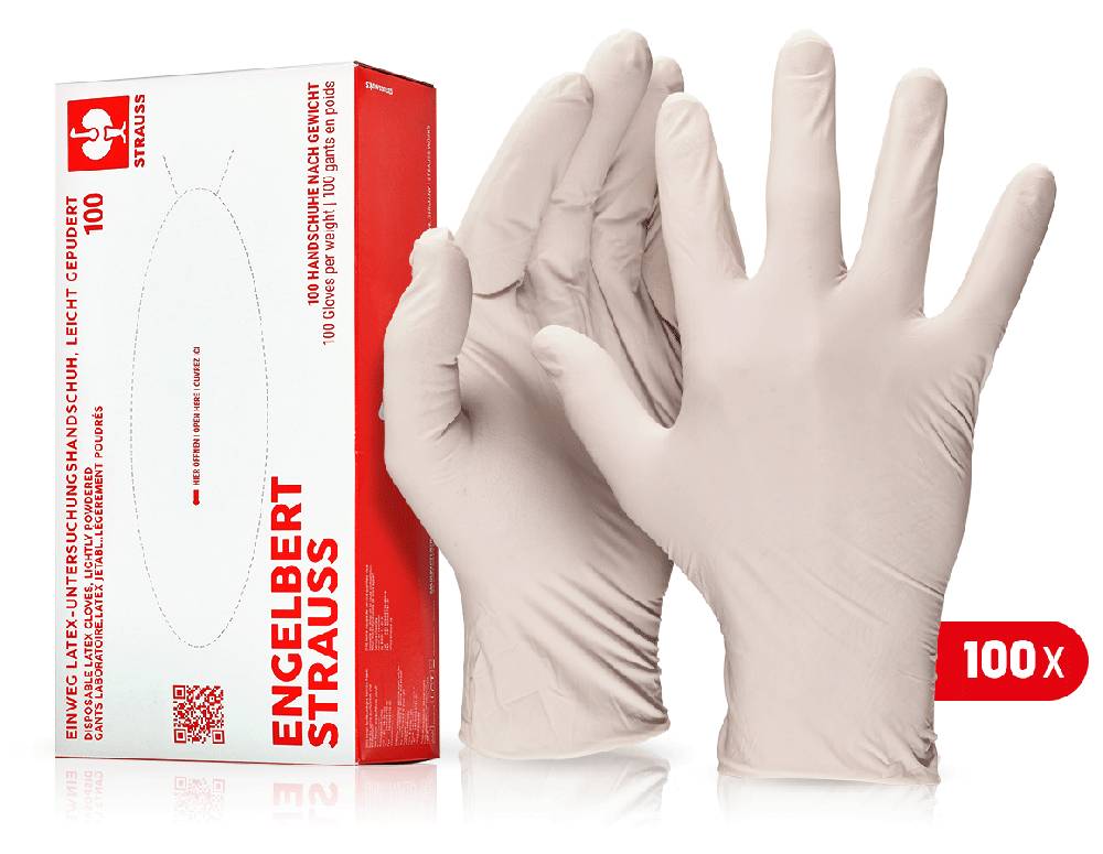 Strauss Einweg Latex-Untersuchungshandsch.,leicht gepudert Preisnachlass