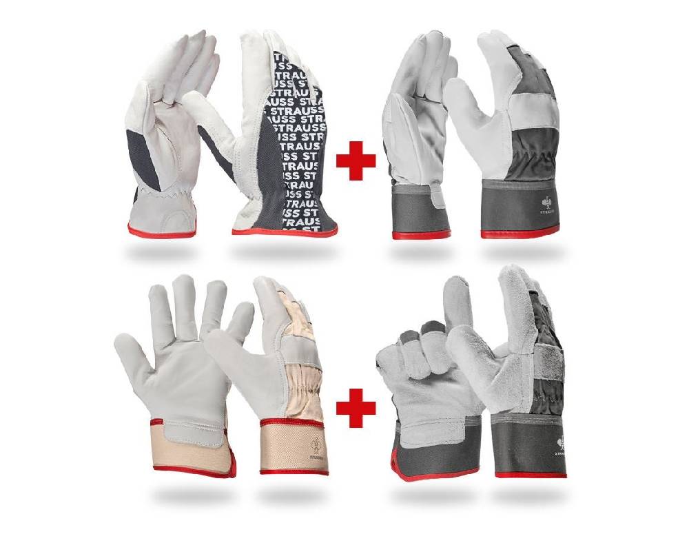 Strauss Handschuh- Profi Set Leder Fabrikverkauf