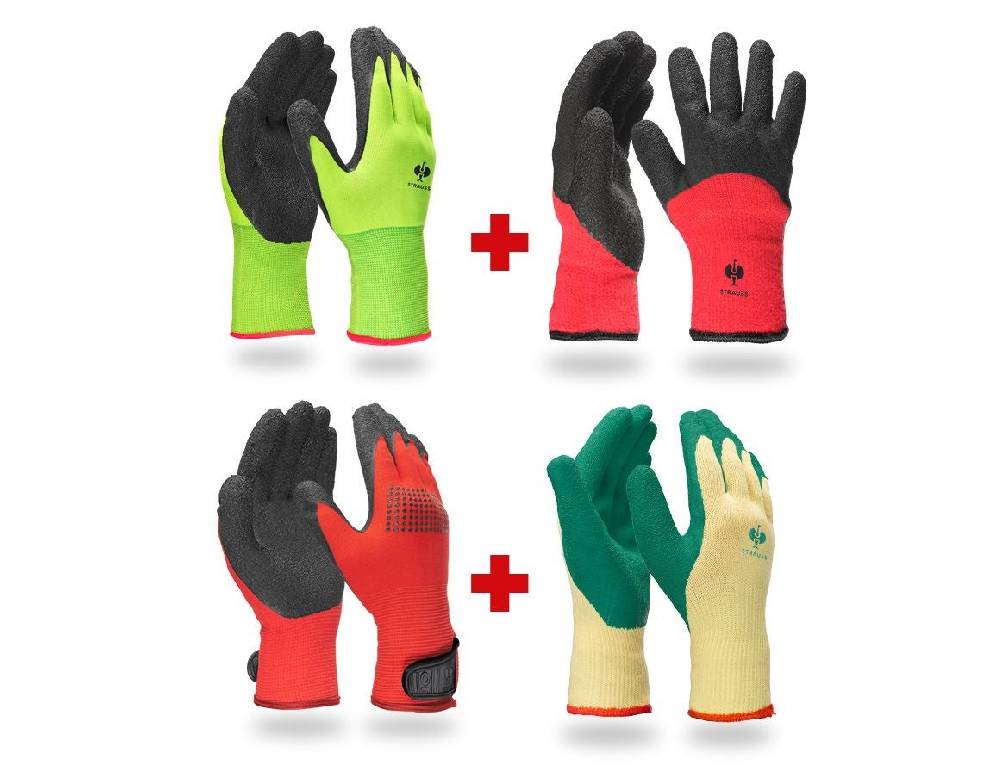 Strauss Handschuh- Profi Set Strick-Latex Letzter Tag