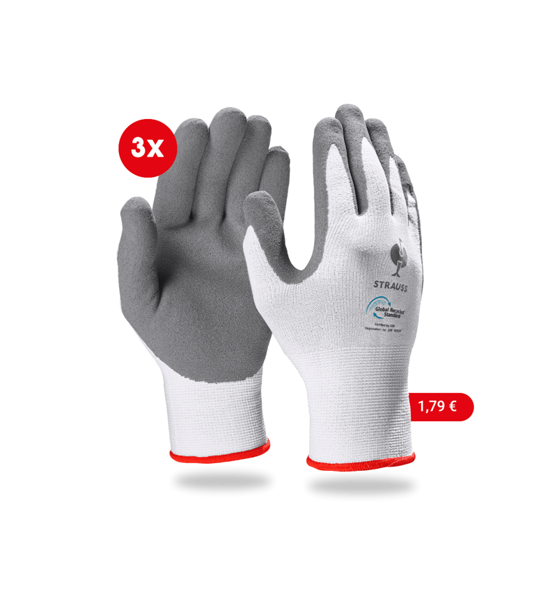Strauss e.s. Nitrilschaum-Handschuhe recycled, 3 Paar Günstiger Verkauf