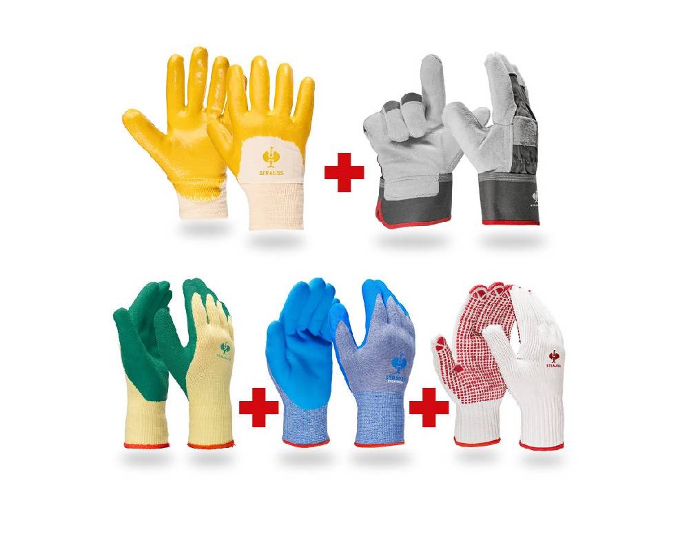 Strauss Handschuh- Profi Set Bau Kauf eins, bekomm eins gratis