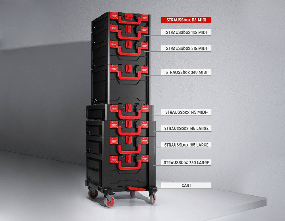 Strauss STRAUSSbox Werkzeug-Set 118 Elektro classic 2025
