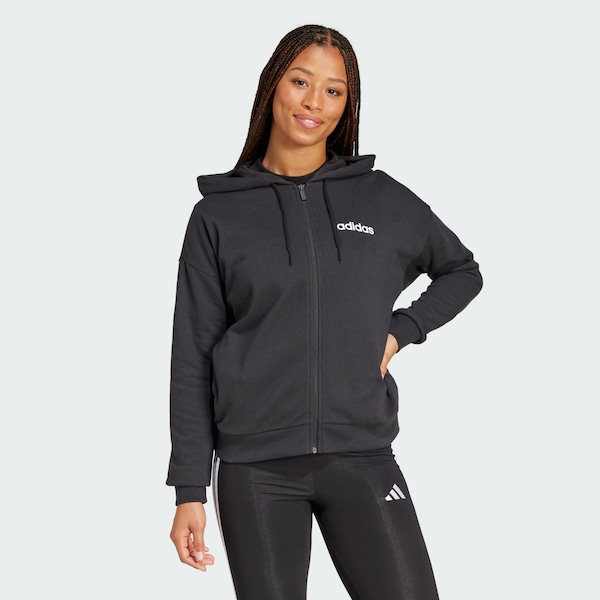 ADIDAS SPORTSWEAR ADIDAS SPORTSWEAR Sportsweatjacke 'Essentials' in Schwarz Kostenloser Versand international
