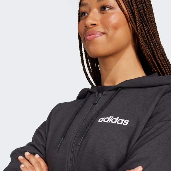 ADIDAS SPORTSWEAR ADIDAS SPORTSWEAR Sportsweatjacke 'Essentials' in Schwarz Kostenloser Versand international