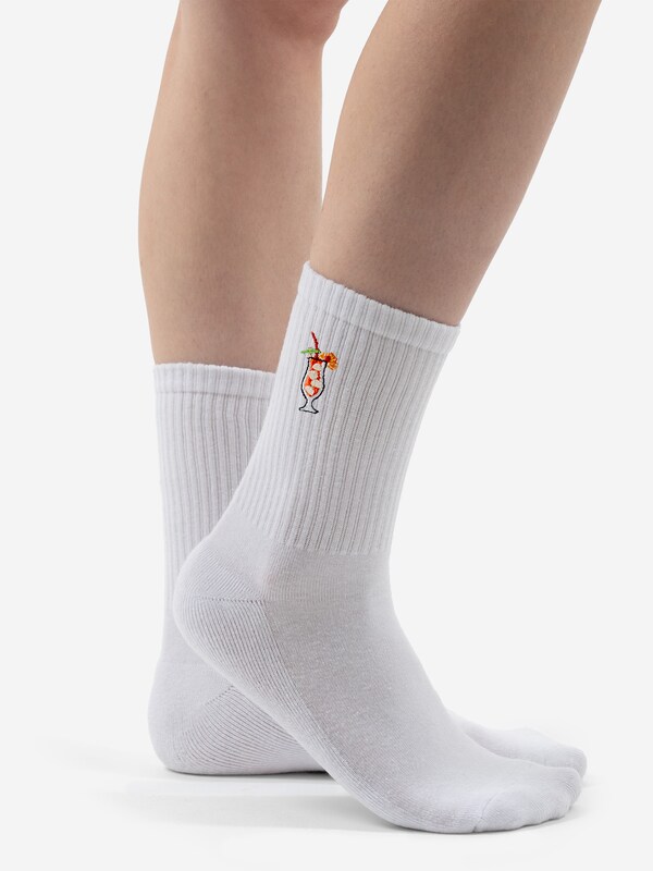 Occulto Occulto Socken 'Robin' in Weiß 50% Rabatt für begrenzte Zeit