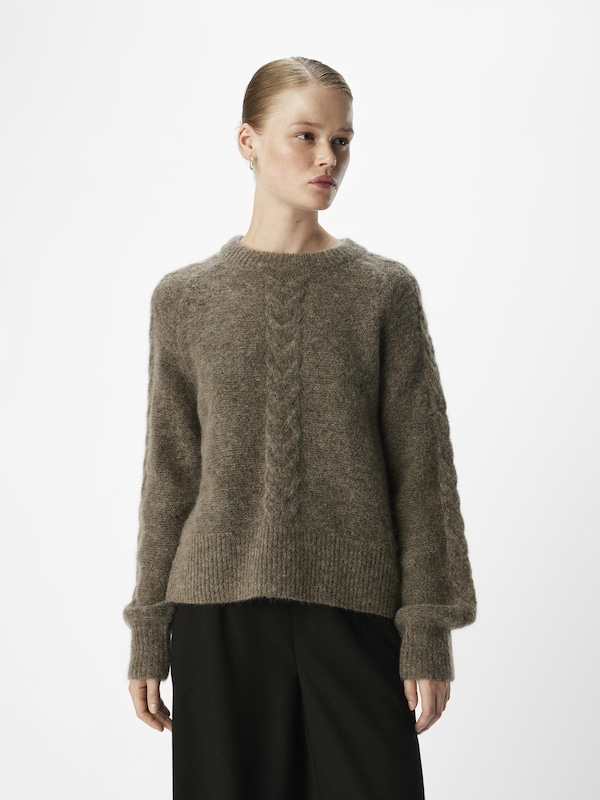 OBJECT OBJECT Pullover 'OBJNETE' in Braunmeliert Top Angebot