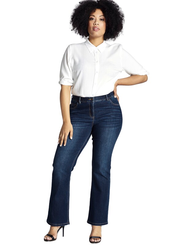 Ulla Popken Ulla Popken Bootcut Jeans in Dunkelblau Sonderangebote