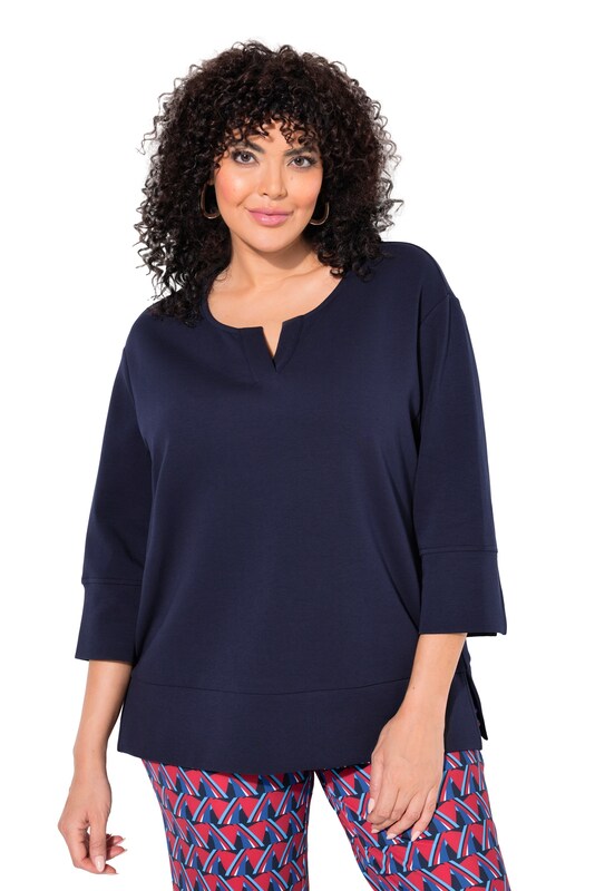 Ulla Popken Ulla Popken Sweatshirt 'Punto' in Marine Neueste Stile