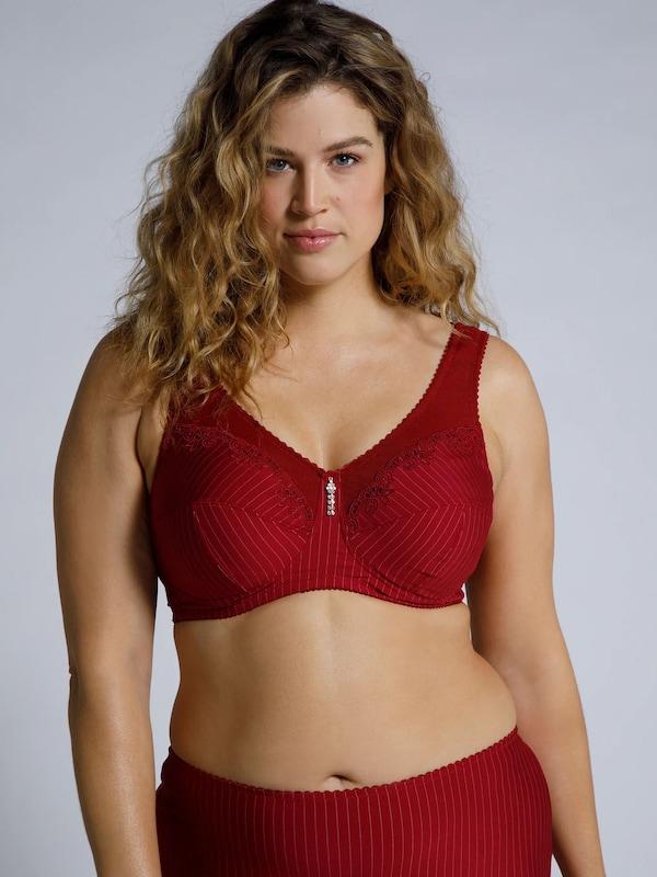 Ulla Popken Ulla Popken Minimizer BH 'Kelly' in Karminrot Letzte 2 Tage