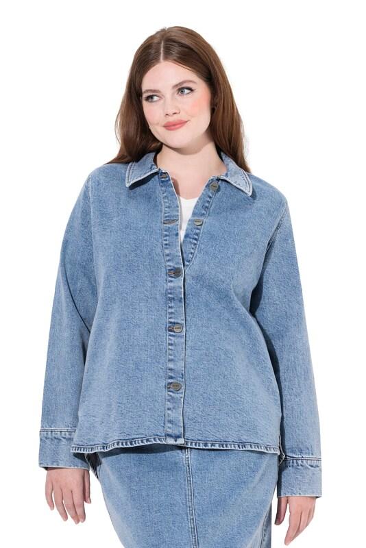 Ulla Popken Ulla Popken Jacke (GOTS) in Blue Denim Bis zu 50% Rabatt