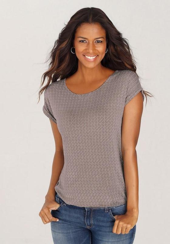 LASCANA LASCANA T-Shirts in Taupe Schwarz Black Friday Preise