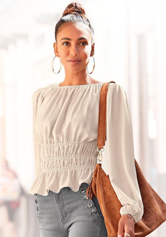 LASCANA LASCANA Bluse in Creme Auslauf
