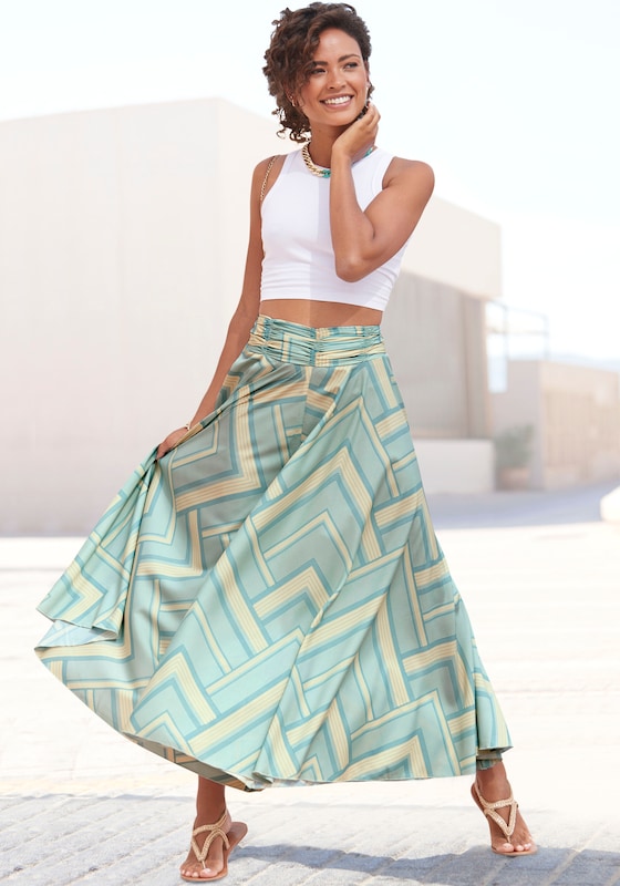 LASCANA LASCANA Wide Leg Hosenrock in Mint Günstiger Verkauf
