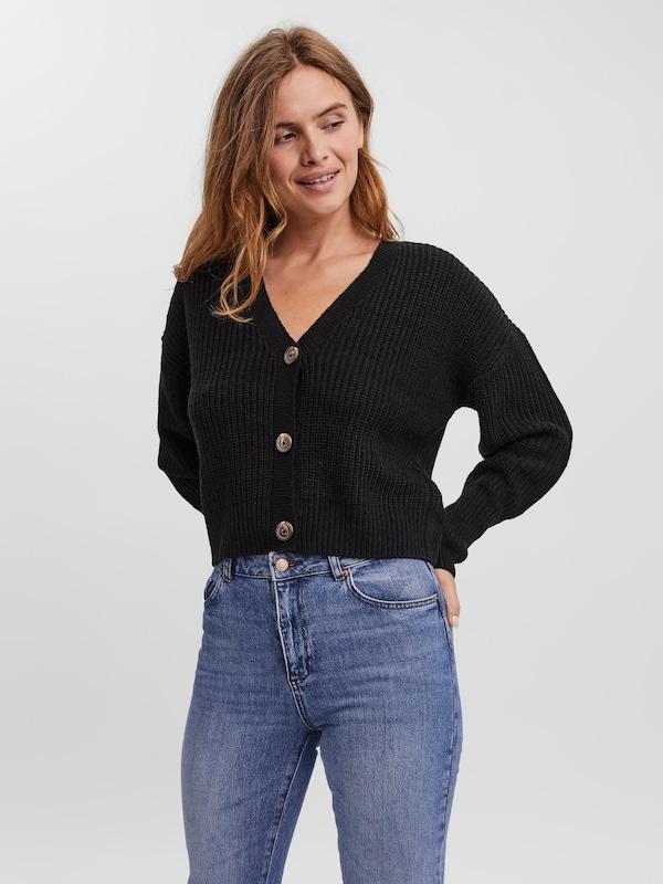 VERO MODA VERO MODA Strickjacke 'Lea' in Schwarz Flash Sale