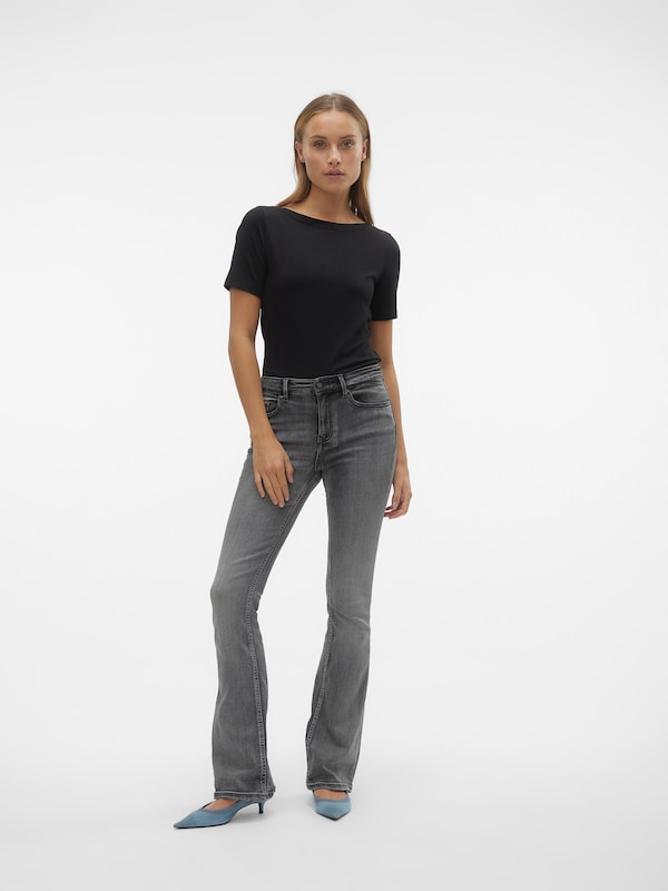 VERO MODA VERO MODA Flared Jeans 'Flash' in Grey Denim Preisnachlass