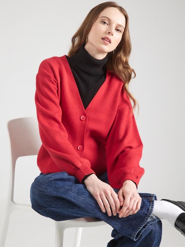 VERO MODA VERO MODA Strickjacke 'VMGold' in Rot Exklusive Angebote