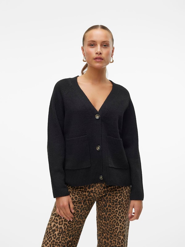 VERO MODA VERO MODA Strickjacke 'VMBoom' in Schwarz Blitzangebot