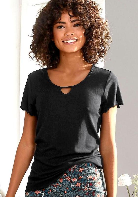s.Oliver s.Oliver Schlafshirt in Schwarz Wochenangebot