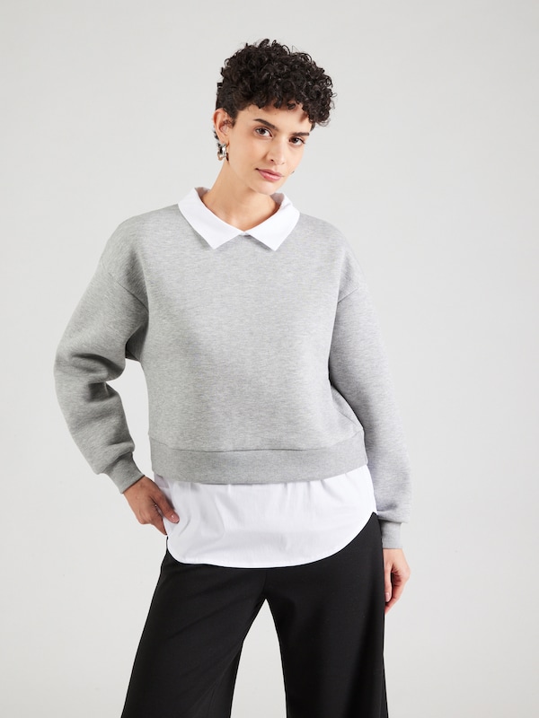 ABOUT YOU ABOUT YOU Sweatshirt 'Victoria' in Graumeliert Weiß Fabrikverkauf
