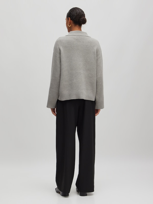 EDITED EDITED Pullover 'Taria' (GRS) in Graumeliert Versandkostenfrei