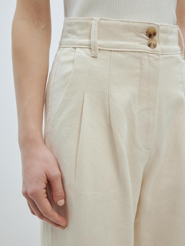 EDITED EDITED Wide Leg Jeans 'Ellis' (OCS) in Beige Flash Sale
