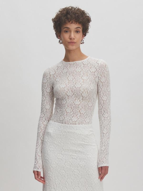 EDITED EDITED Shirtbody 'Janiya' in Weiß Preisnachlass