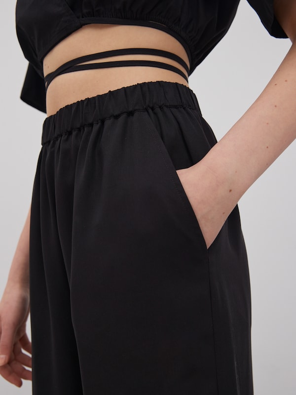 EDITED EDITED Wide Leg Hose 'Nona' in Schwarz Vatertagsangebot
