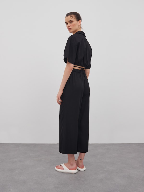 EDITED EDITED Wide Leg Hose 'Nona' in Schwarz Vatertagsangebot