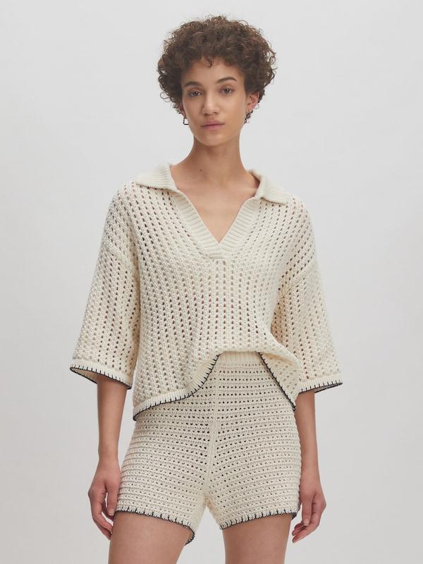 EDITED EDITED Pullover 'Sarai' (GRS) in Beige Beigemeliert Top Angebot